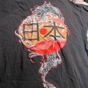 Semi-bleached black graphic tshirt